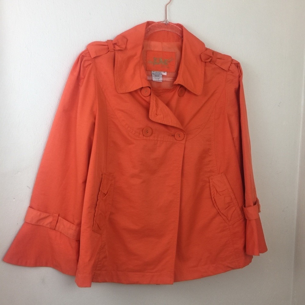 L A L  Live A Little  Orange Jacket Sz M.